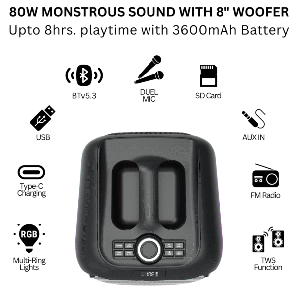HD-108DC PARTY SPEAKER - Image 2